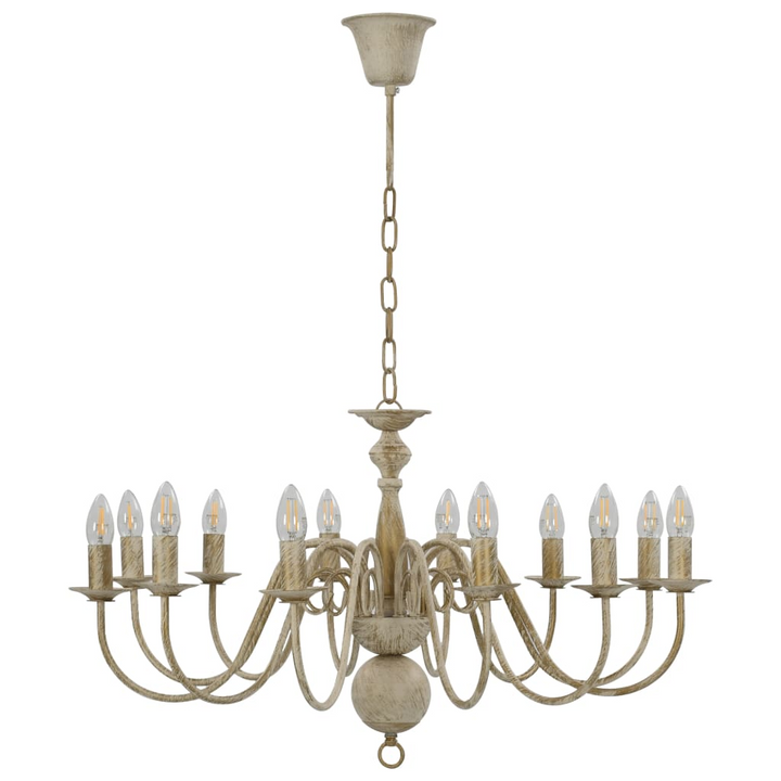 Elegant Antique Style Chandelier - Classic White, Decorative Lighting Fixture for Home & Commercial Use - Premium  from Home Treasures - Just £125.99! Shop now at Home Treasures