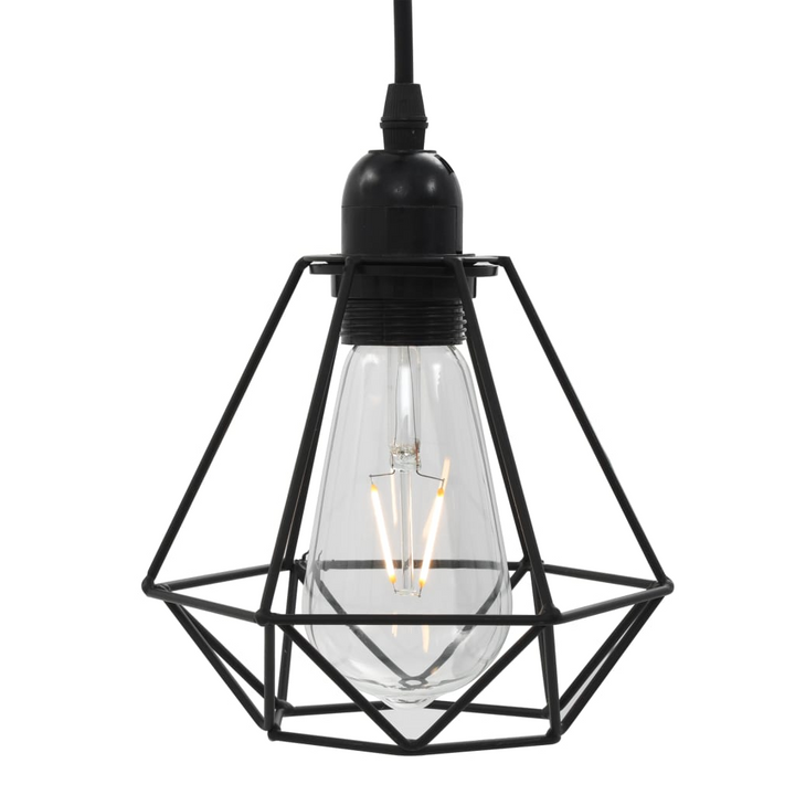 Modern Black Ceiling Lamp with Diamond Design - Adjustable Height, 3 x E27 Bulbs - Premium  from Home Treasures - Just £50.99! Shop now at Home Treasures