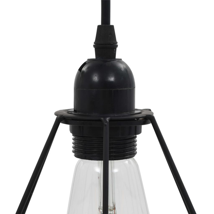 Modern Black Ceiling Lamp with Diamond Design - Adjustable Height, 3 x E27 Bulbs - Premium  from Home Treasures - Just £50.99! Shop now at Home Treasures