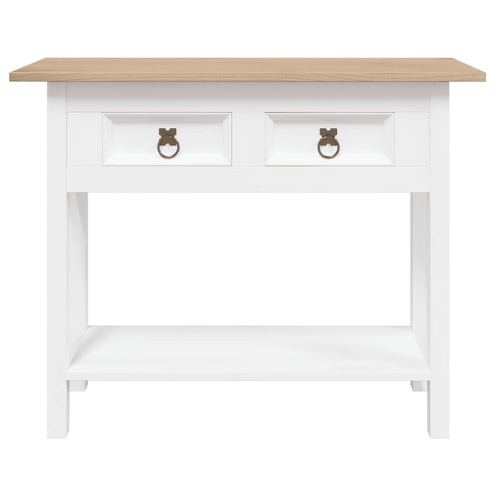 CORONA Rustic Console Table in White - Stylish & Durable Mexican Pine - 90x34.5x73 cm - Corona Range - Premium  from Home Treasures - Just £94.99! Shop now at Home Treasures