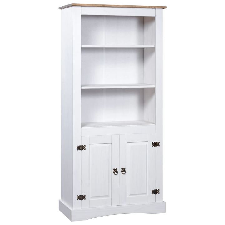 CORONA Mexican Pine Cupboard - Rustic White and Brown, 80x40x170 cm - Solid Pinewood Storage - Premium  from Home Treasures - Just £298.99! Shop now at Home Treasures