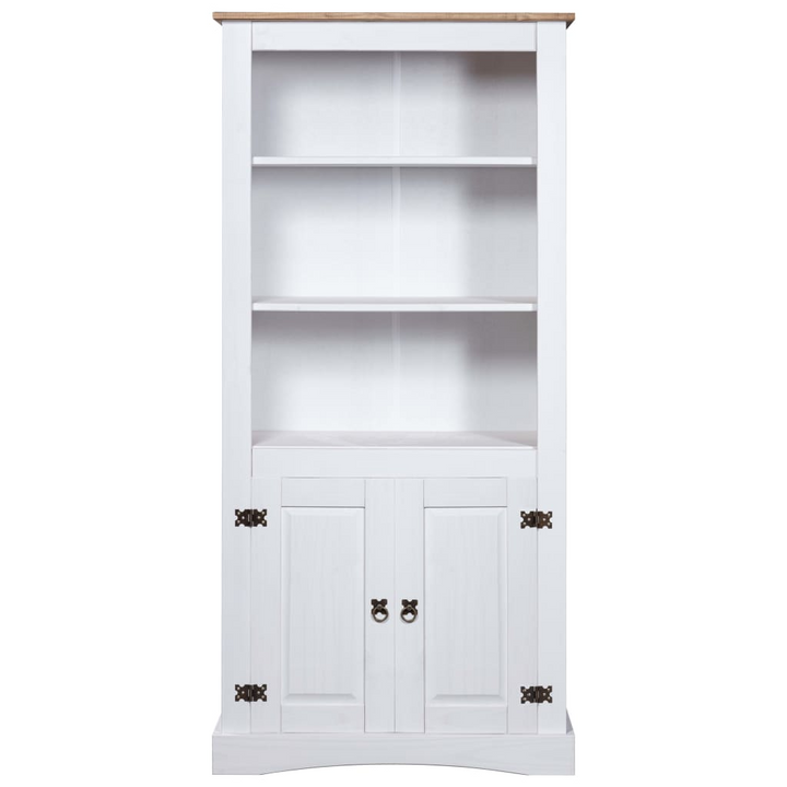 CORONA Mexican Pine Cupboard - Rustic White and Brown, 80x40x170 cm - Solid Pinewood Storage - Premium  from Home Treasures - Just £298.99! Shop now at Home Treasures