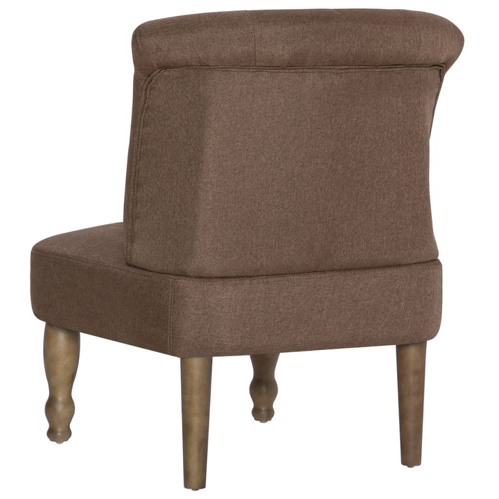 Elegant French Chairs Set of 2 - Brown, Classic Design with Solid Wood Legs and Fabric Upholstery - Premium  from Home Treasures - Just £258.99! Shop now at Home Treasures