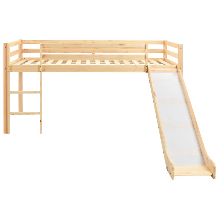 Pinewood Children's Loft Bed Frame with Slide & Ladder - Space-Saving, Fun & Safe - 208x147.5x110cm - Premium  from Home Treasures - Just £290.99! Shop now at Home Treasures