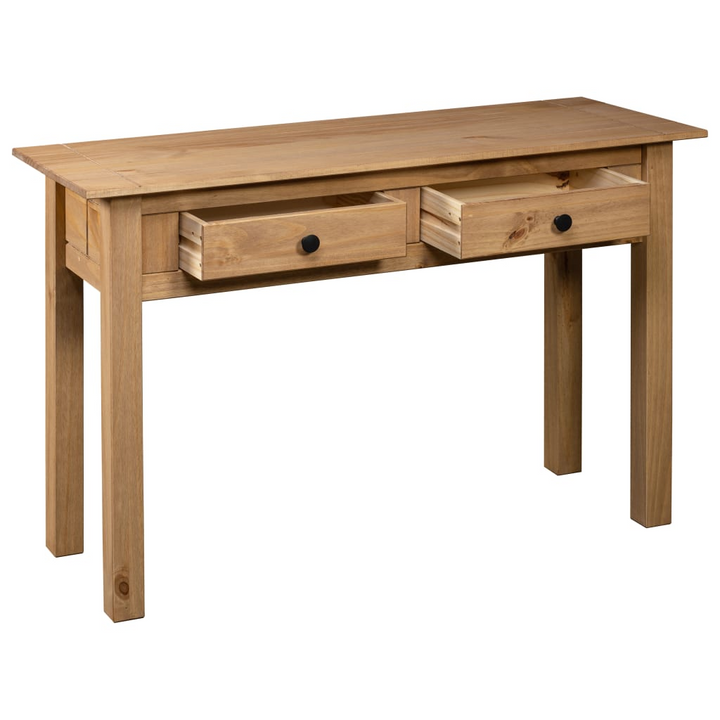 PANAMA Solid Pine Wood Console Table - Rustic 2-Drawer Console Table - 110x40x72 cm - Premium  from Home Treasures - Just £115.99! Shop now at Home Treasures