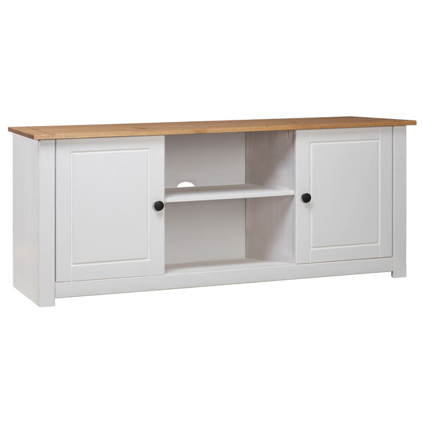 PANAMA TV Cabinet - Solid Pine Wood, White Finish, 120x40x50 cm - Elegant & Durable Storage Solution - Premium  from Home Treasures - Just £169.99! Shop now at Home Treasures