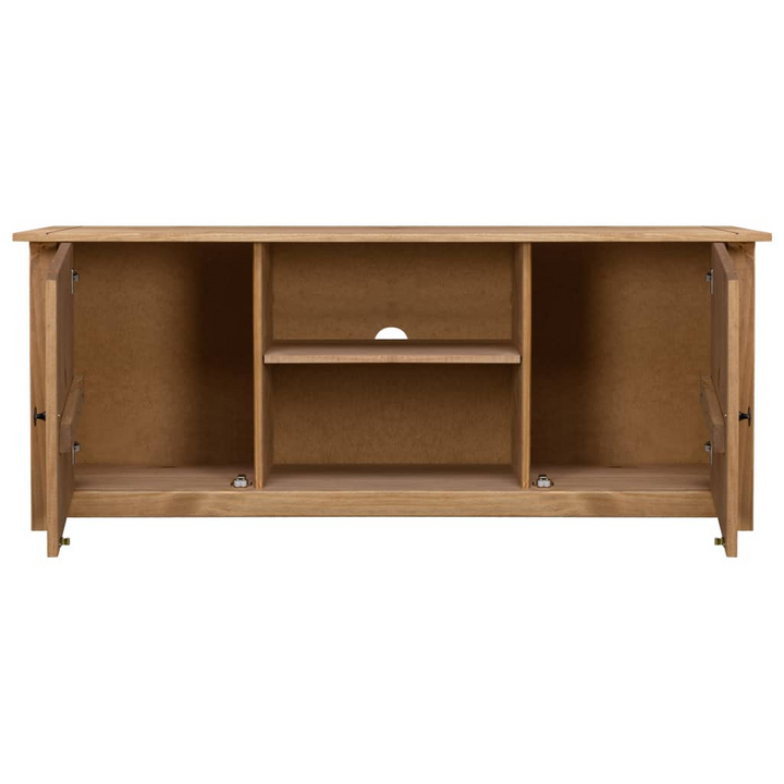 PANAMA Rustic TV Cabinet, Solid Pine Wood, 120x40x50 cm - Elegant Storage Solution - Premium  from Home Treasures - Just £141.99! Shop now at Home Treasures