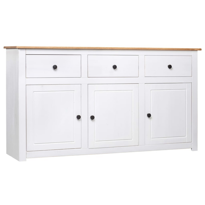 Elegant PANAMA Sideboard in White - 135x40x80 cm Solid Pinewood | Timeless Design & Ample Storage - Premium  from Home Treasures - Just £278.99! Shop now at Home Treasures