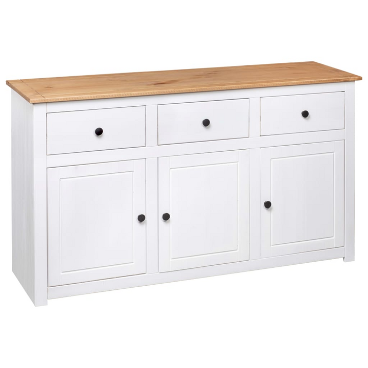 Elegant PANAMA Sideboard in White - 135x40x80 cm Solid Pinewood | Timeless Design & Ample Storage - Premium  from Home Treasures - Just £278.99! Shop now at Home Treasures