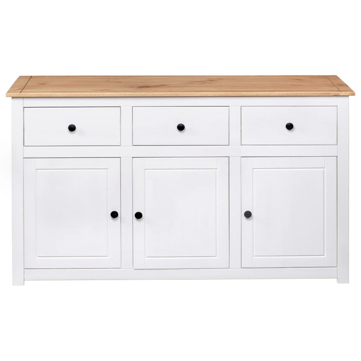 Elegant PANAMA Sideboard in White - 135x40x80 cm Solid Pinewood | Timeless Design & Ample Storage - Premium  from Home Treasures - Just £278.99! Shop now at Home Treasures