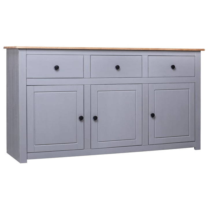 PANAMA Grey Sideboard - Solid Pinewood, 135x40x80 cm - Stylish and Durable Storage Solution - Premium  from Home Treasures - Just £234.99! Shop now at Home Treasures