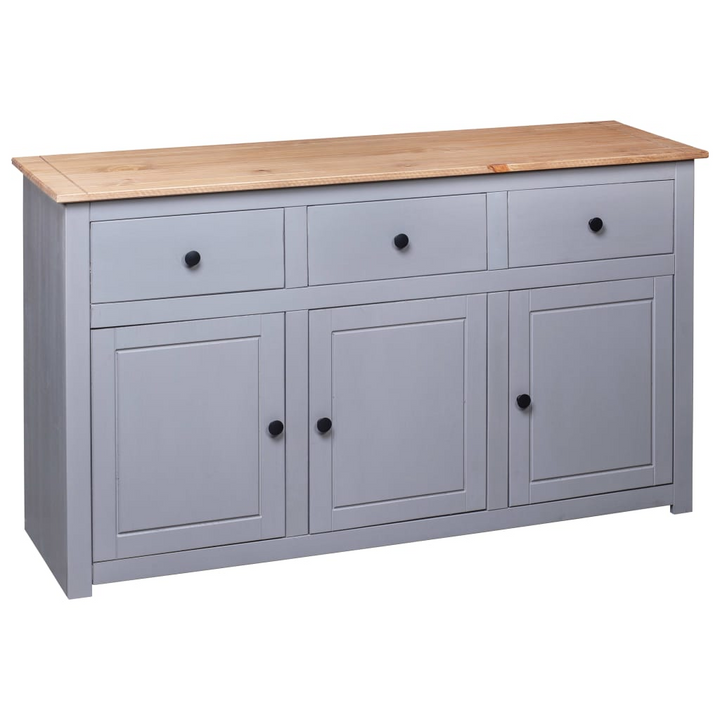 PANAMA Grey Sideboard - Solid Pinewood, 135x40x80 cm - Stylish and Durable Storage Solution - Premium  from Home Treasures - Just £234.99! Shop now at Home Treasures