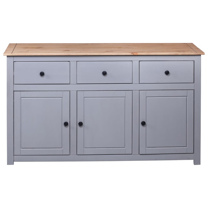 PANAMA Grey Sideboard - Solid Pinewood, 135x40x80 cm - Stylish and Durable Storage Solution - Premium  from Home Treasures - Just £234.99! Shop now at Home Treasures