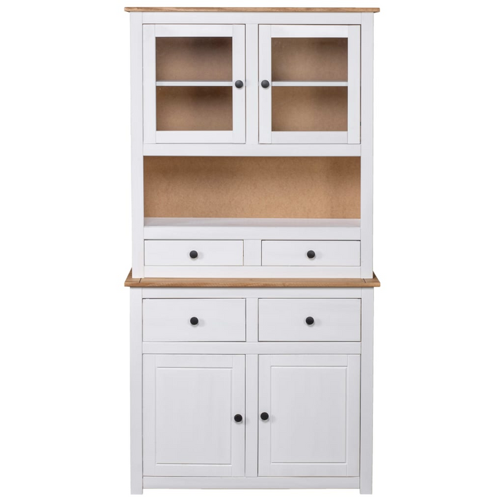 PANAMA Highboard in White Solid Pine - 93x40.5x180 cm - Stylish & Durable Storage Solution - Premium  from Home Treasures - Just £378.99! Shop now at Home Treasures