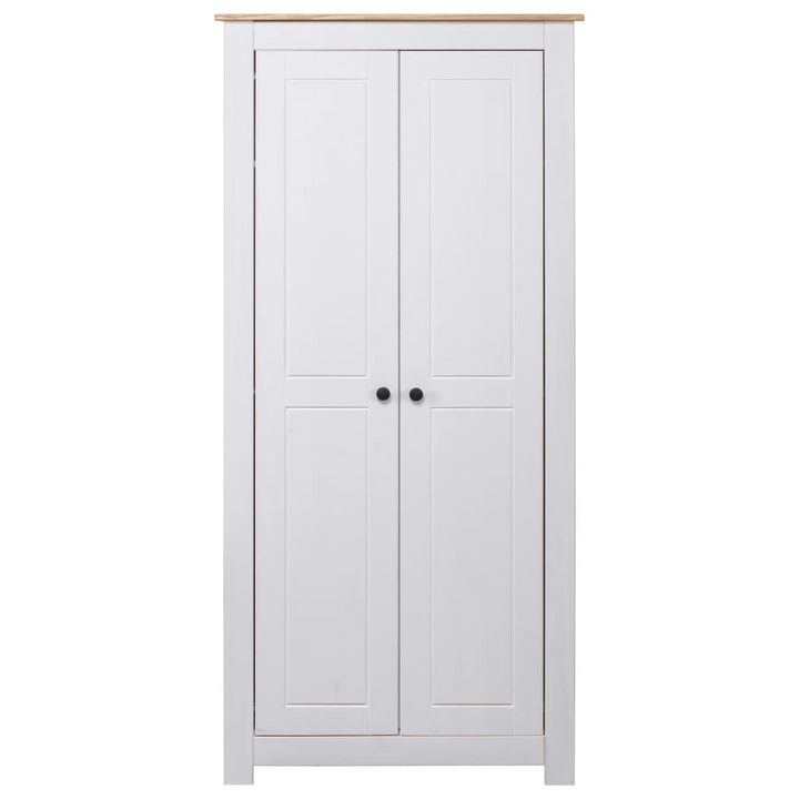 PANAMA Solid Pine Wardrobe in White - Compact & Spacious Clothes Organizer - 80x50x171.5 cm - Premium  from Home Treasures - Just £320.99! Shop now at Home Treasures