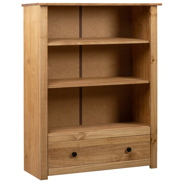 PANAMA Solid Pine Wood Bookcase - 3 Shelves & Drawer, 80x35x110 cm | Rustic Charm for Home & Office - Premium  from Home Treasures - Just £154.99! Shop now at Home Treasures