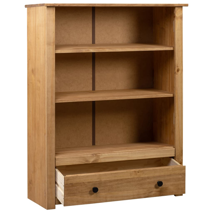 PANAMA Solid Pine Wood Bookcase - 3 Shelves & Drawer, 80x35x110 cm | Rustic Charm for Home & Office - Premium  from Home Treasures - Just £154.99! Shop now at Home Treasures