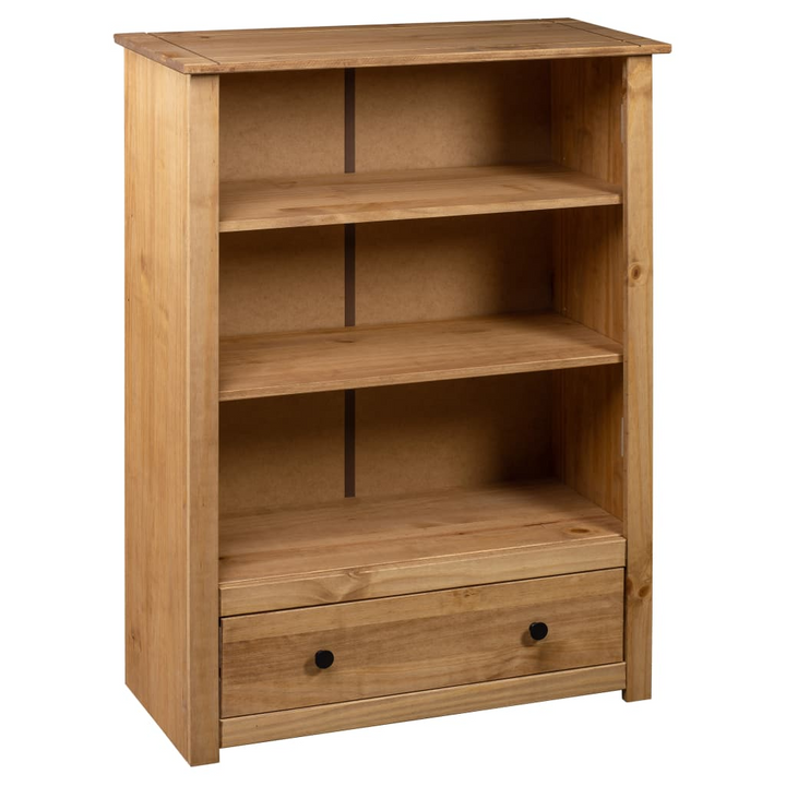 PANAMA Solid Pine Wood Bookcase - 3 Shelves & Drawer, 80x35x110 cm | Rustic Charm for Home & Office - Premium  from Home Treasures - Just £154.99! Shop now at Home Treasures