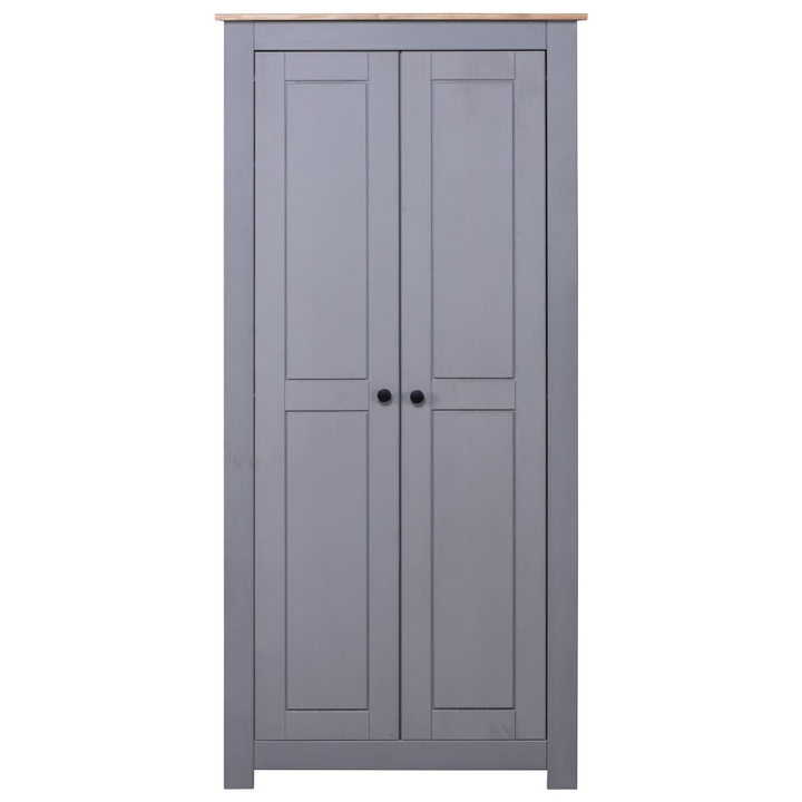 PANAMA Wardrobe in Grey - Stylish & Compact Storage Solution (80 x 50 x 171.5 cm) - Premium  from Home Treasures - Just £350.99! Shop now at Home Treasures