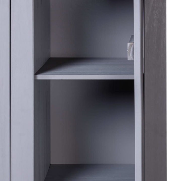 PANAMA Solid Pine Three Door Wardrobe in Grey – Spacious Storage Solution, 118 x 50 x 171.5 cm - Premium  from Home Treasures - Just £455.99! Shop now at Home Treasures