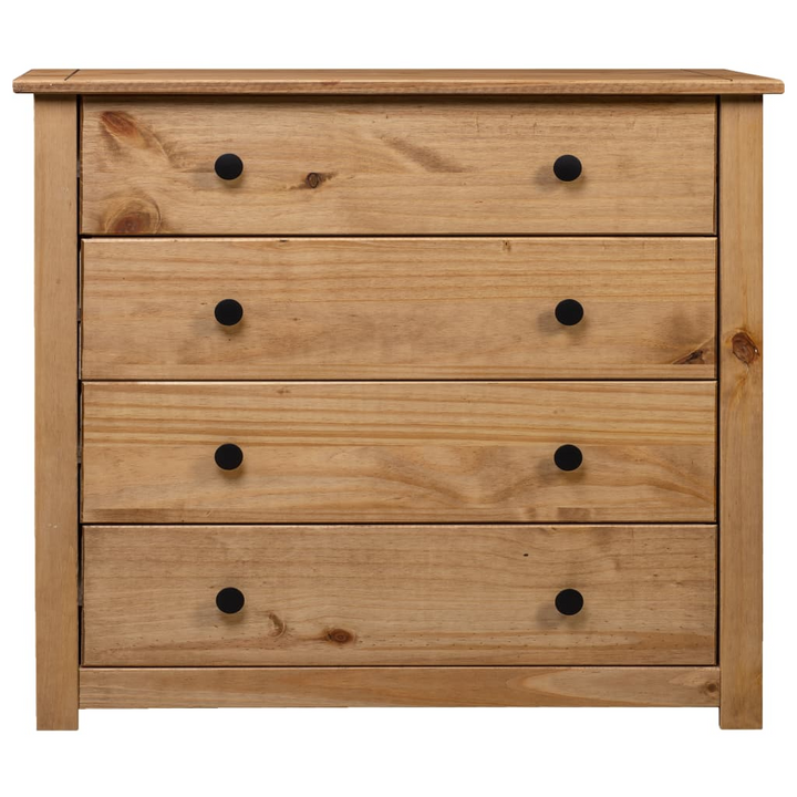 PANAMA Pine Side Cabinet - Stylish 4-Drawer Storage Unit, 80x40x73 cm - Natural Finish - Premium  from Home Treasures - Just £173.99! Shop now at Home Treasures