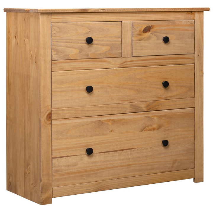 PANAMA Rustic Pinewood Sideboard - 4 Drawers, Timeless Elegance, 80x40x83 cm - Premium  from Home Treasures - Just £159.99! Shop now at Home Treasures