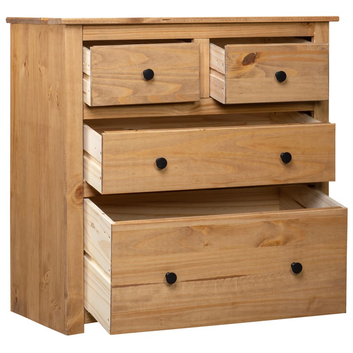 PANAMA Rustic Pinewood Sideboard - 4 Drawers, Timeless Elegance, 80x40x83 cm - Premium  from Home Treasures - Just £159.99! Shop now at Home Treasures