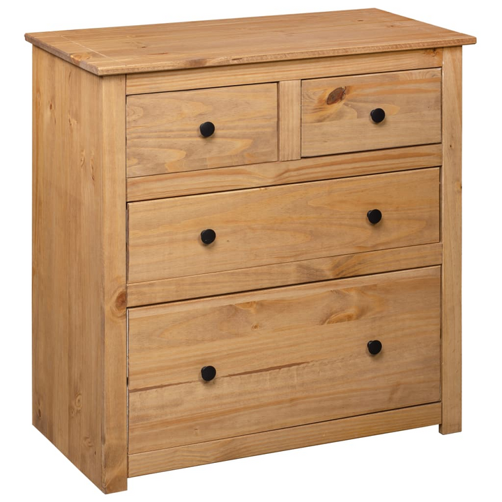 PANAMA Rustic Pinewood Sideboard - 4 Drawers, Timeless Elegance, 80x40x83 cm - Premium  from Home Treasures - Just £159.99! Shop now at Home Treasures