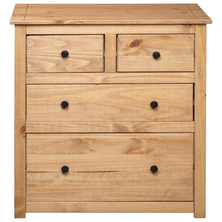 PANAMA Rustic Pinewood Sideboard - 4 Drawers, Timeless Elegance, 80x40x83 cm - Premium  from Home Treasures - Just £159.99! Shop now at Home Treasures