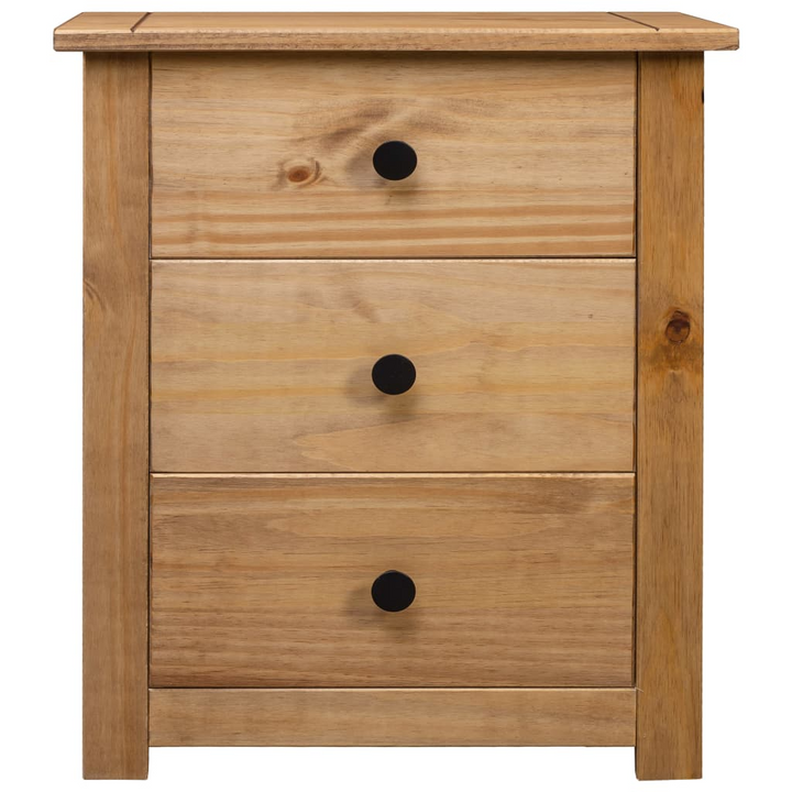 PANAMA Pinewood Bedside Cabinet - 3 Drawer, Natural Finish, 46x40x57 cm | Elegant & Functional Storage - Premium  from Home Treasures - Just £85.99! Shop now at Home Treasures