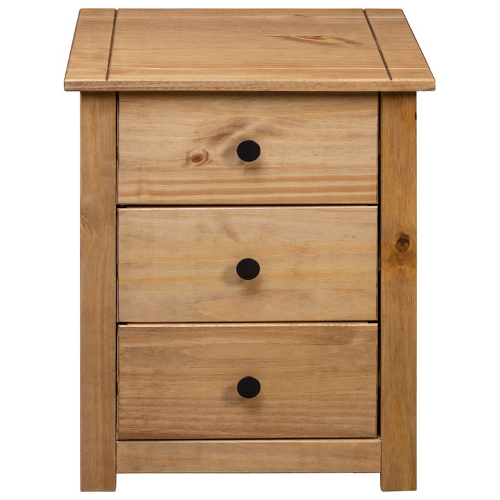 PANAMA Pinewood Bedside Cabinet - 3 Drawer, Natural Finish, 46x40x57 cm | Elegant & Functional Storage - Premium  from Home Treasures - Just £85.99! Shop now at Home Treasures