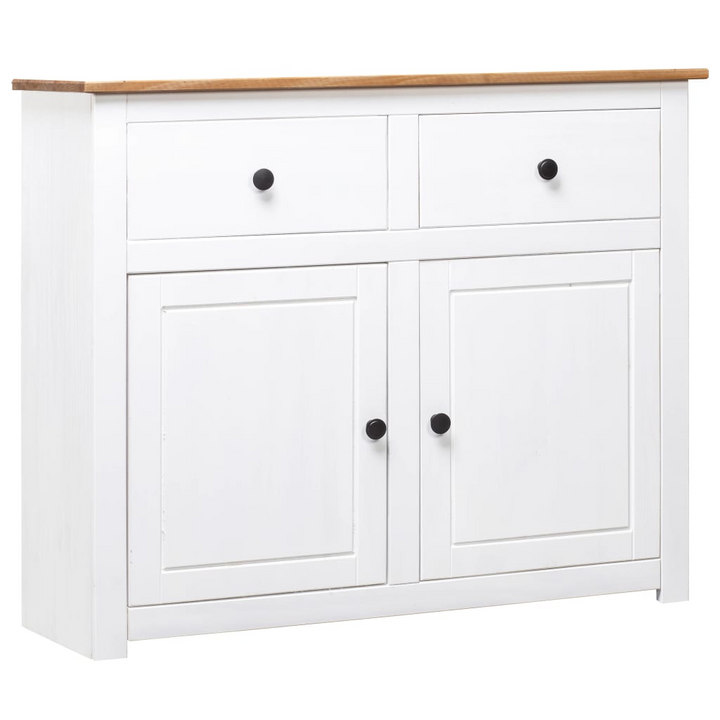 PANAMA Sideboard in White 93x40x80 cm - Solid Pinewood Storage Cabinet | Stylish & Durable Storage Solution - Premium  from Home Treasures - Just £167.99! Shop now at Home Treasures