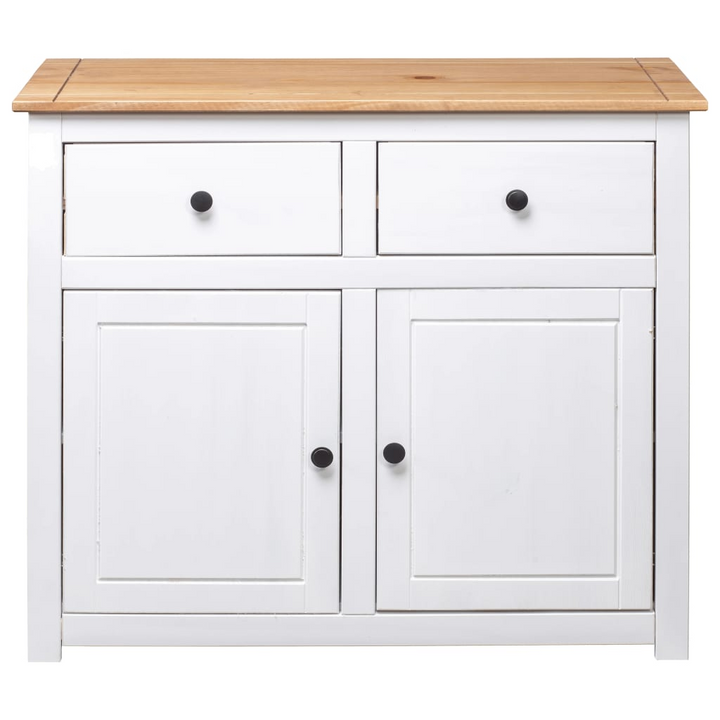 PANAMA Sideboard in White 93x40x80 cm - Solid Pinewood Storage Cabinet | Stylish & Durable Storage Solution - Premium  from Home Treasures - Just £167.99! Shop now at Home Treasures