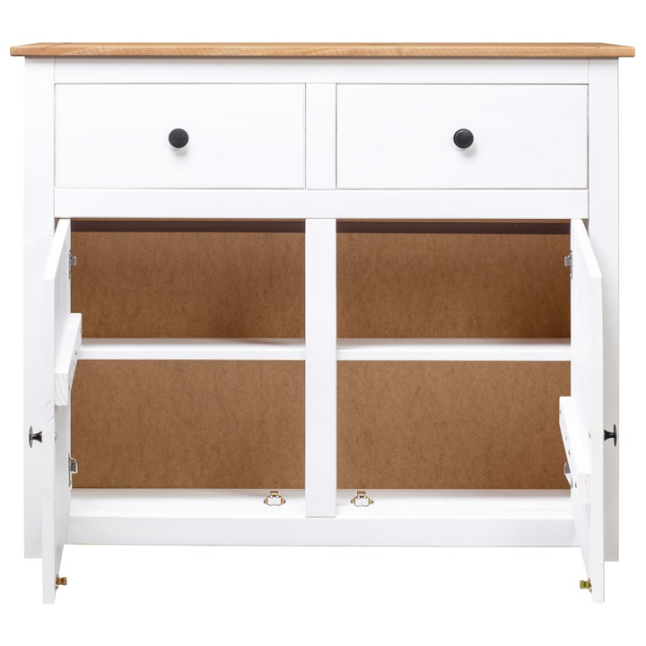 PANAMA Sideboard in White 93x40x80 cm - Solid Pinewood Storage Cabinet | Stylish & Durable Storage Solution - Premium  from Home Treasures - Just £167.99! Shop now at Home Treasures