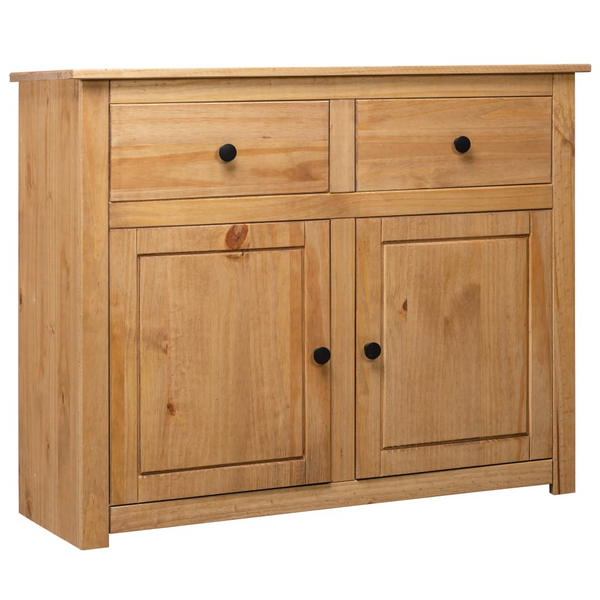 PANAMA Rustic Solid Pinewood Sideboard - 93x40x80 cm with 2 Drawers and 2 Doors - High-Quality Storage Cabinet - Premium  from Home Treasures - Just £181.99! Shop now at Home Treasures