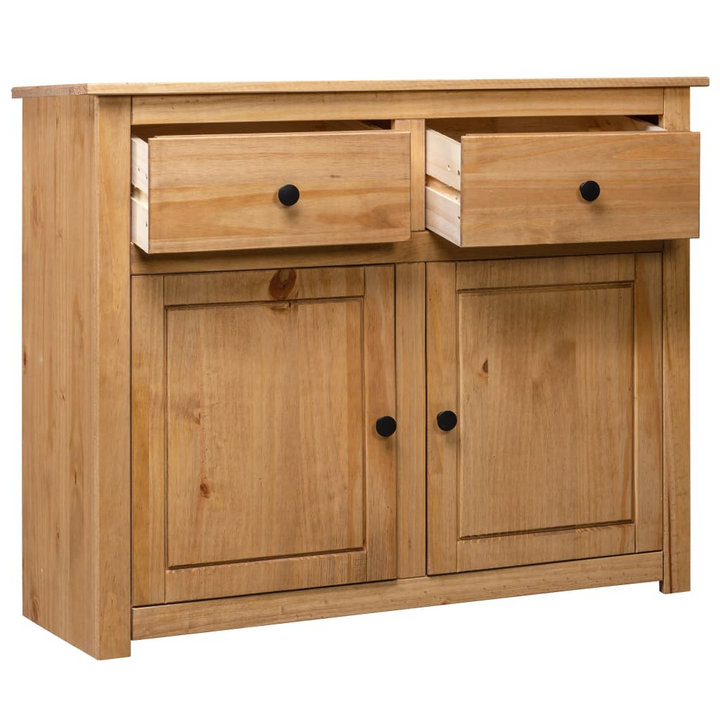 PANAMA Rustic Solid Pinewood Sideboard - 93x40x80 cm with 2 Drawers and 2 Doors - High-Quality Storage Cabinet - Premium  from Home Treasures - Just £181.99! Shop now at Home Treasures