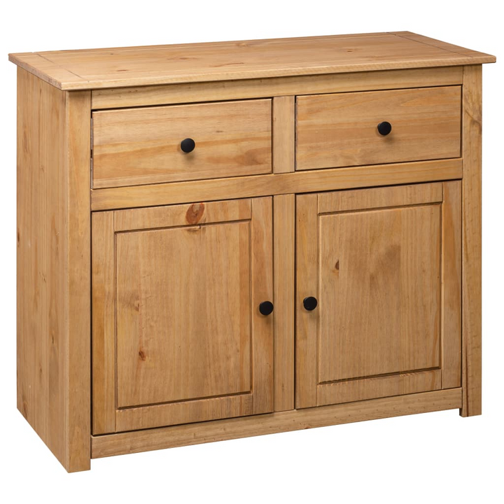 PANAMA Rustic Solid Pinewood Sideboard - 93x40x80 cm with 2 Drawers and 2 Doors - High-Quality Storage Cabinet - Premium  from Home Treasures - Just £181.99! Shop now at Home Treasures