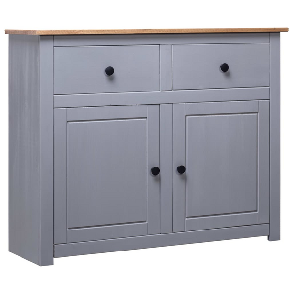 PANAMA Rustic Grey Sideboard - Durable Solid Pinewood Storage Cabinet 93x40x80 cm - Premium  from Home Treasures - Just £158.99! Shop now at Home Treasures