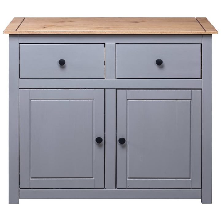 PANAMA Rustic Grey Sideboard - Durable Solid Pinewood Storage Cabinet 93x40x80 cm - Premium  from Home Treasures - Just £158.99! Shop now at Home Treasures