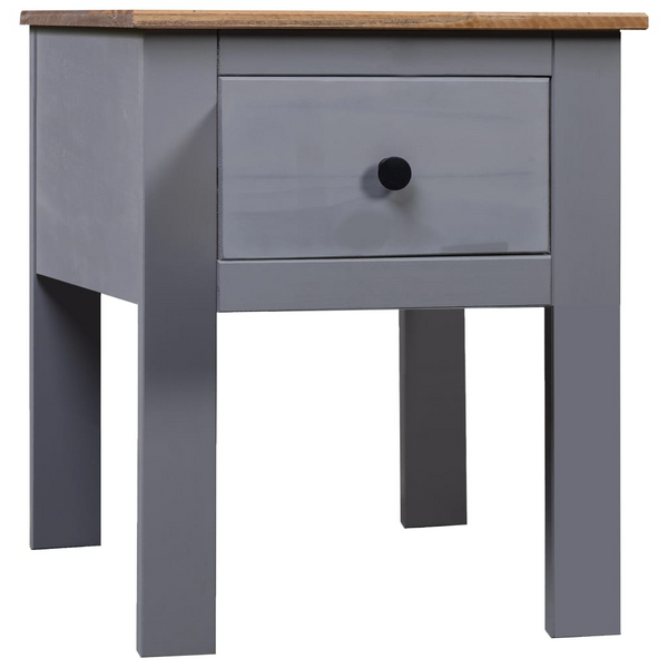 PANAMA Stylish Grey Bedside Cabinet | 46x40x57 cm - Solid Pinewood Nightstand with Drawer - Premium  from Home Treasures - Just £37.99! Shop now at Home Treasures