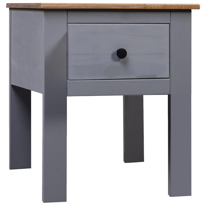 PANAMA Stylish Grey Bedside Cabinet | 46x40x57 cm - Solid Pinewood Nightstand with Drawer - Premium  from Home Treasures - Just £37.99! Shop now at Home Treasures