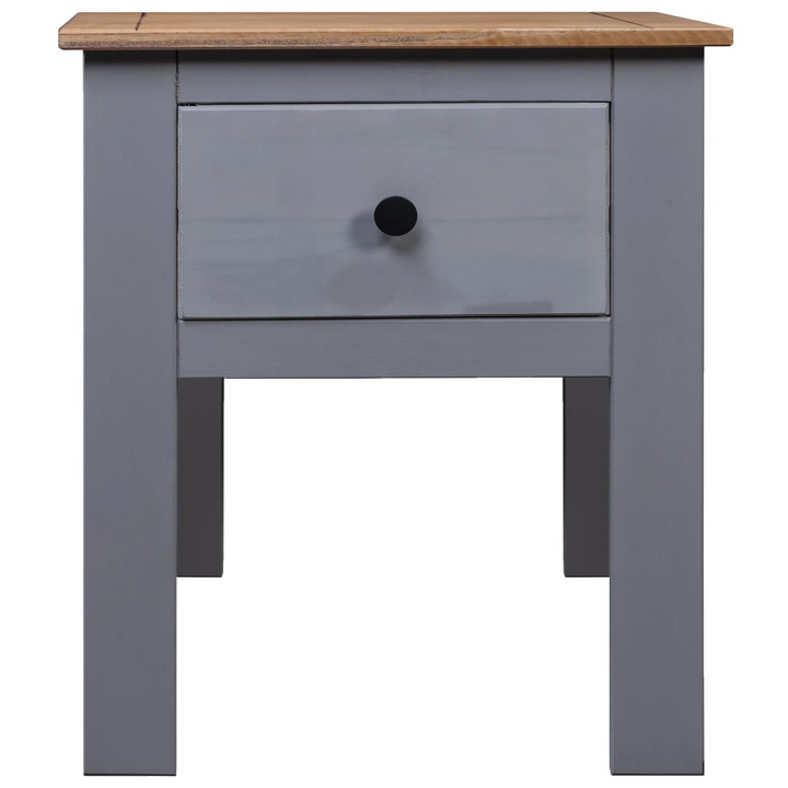 PANAMA Stylish Grey Bedside Cabinet | 46x40x57 cm - Solid Pinewood Nightstand with Drawer - Premium  from Home Treasures - Just £37.99! Shop now at Home Treasures