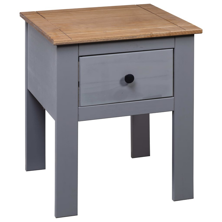 PANAMA Stylish Grey Bedside Cabinet | 46x40x57 cm - Solid Pinewood Nightstand with Drawer - Premium  from Home Treasures - Just £37.99! Shop now at Home Treasures