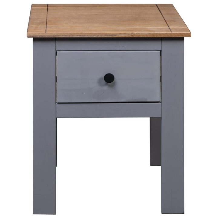 PANAMA Stylish Grey Bedside Cabinet | 46x40x57 cm - Solid Pinewood Nightstand with Drawer - Premium  from Home Treasures - Just £37.99! Shop now at Home Treasures