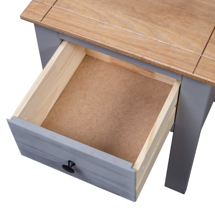 PANAMA Stylish Grey Bedside Cabinet | 46x40x57 cm - Solid Pinewood Nightstand with Drawer - Premium  from Home Treasures - Just £37.99! Shop now at Home Treasures