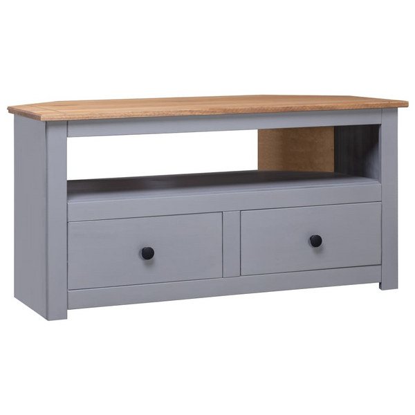 PANAMA Solid Pine Corner TV Cabinet in Grey - 93x49x49 cm | Stylish & Durable Media Console for Modern & Rustic Decor - Premium  from Home Treasures - Just £131.99! Shop now at Home Treasures