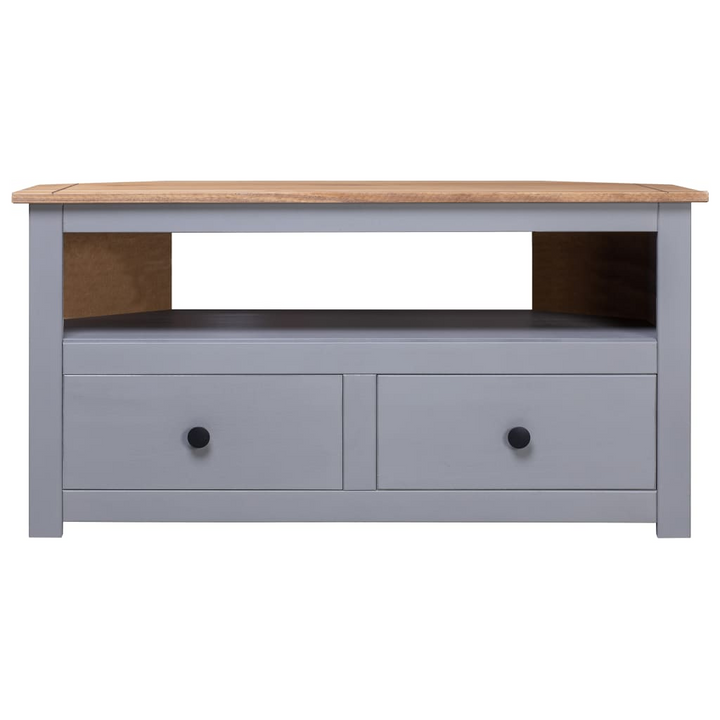 PANAMA Solid Pine Corner TV Cabinet in Grey - 93x49x49 cm | Stylish & Durable Media Console for Modern & Rustic Decor - Premium  from Home Treasures - Just £127.99! Shop now at Home Treasures