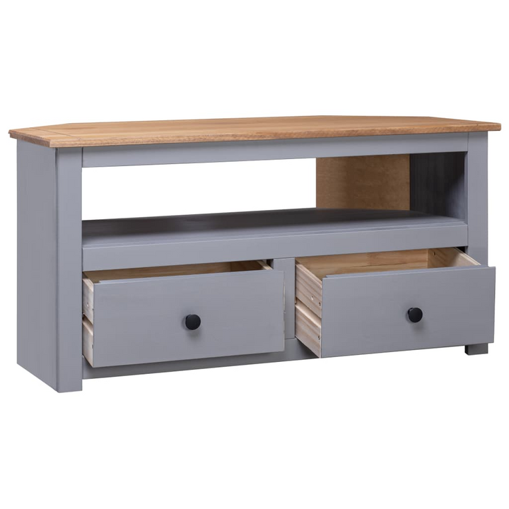 PANAMA Solid Pine Corner TV Cabinet in Grey - 93x49x49 cm | Stylish & Durable Media Console for Modern & Rustic Decor - Premium  from Home Treasures - Just £127.99! Shop now at Home Treasures