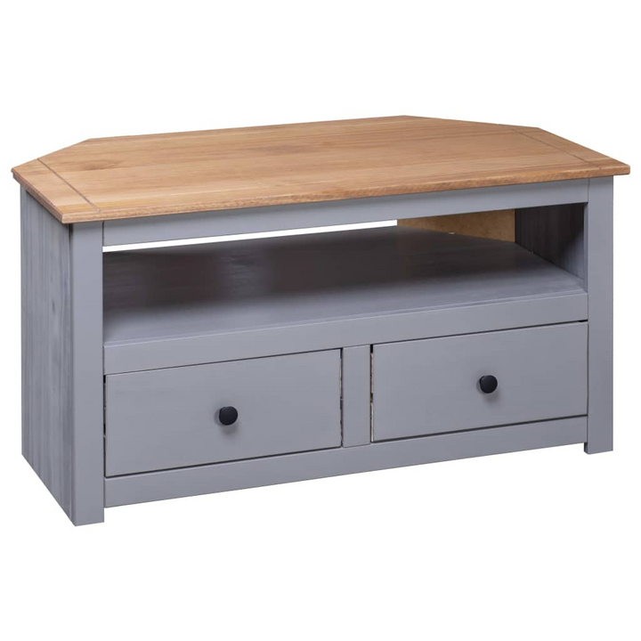 PANAMA Solid Pine Corner TV Cabinet in Grey - 93x49x49 cm | Stylish & Durable Media Console for Modern & Rustic Decor - Premium  from Home Treasures - Just £127.99! Shop now at Home Treasures