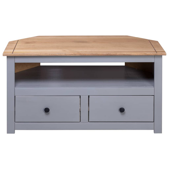 PANAMA Solid Pine Corner TV Cabinet in Grey - 93x49x49 cm | Stylish & Durable Media Console for Modern & Rustic Decor - Premium  from Home Treasures - Just £127.99! Shop now at Home Treasures